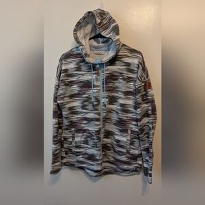 Alpine Men's Full Zip Up Sweater - Gray and Purple